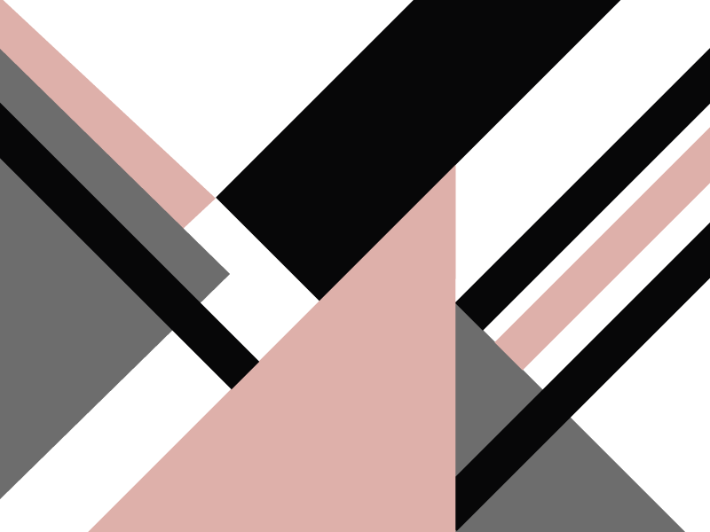 Geometric pink and black triangle pattern rug - TenStickers