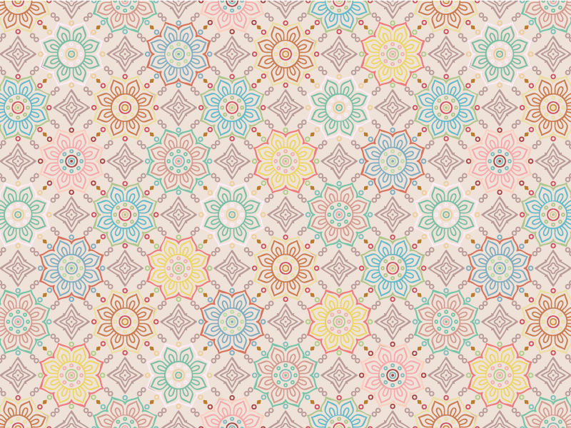 Original "Granny Chic" floral rug - TenStickers