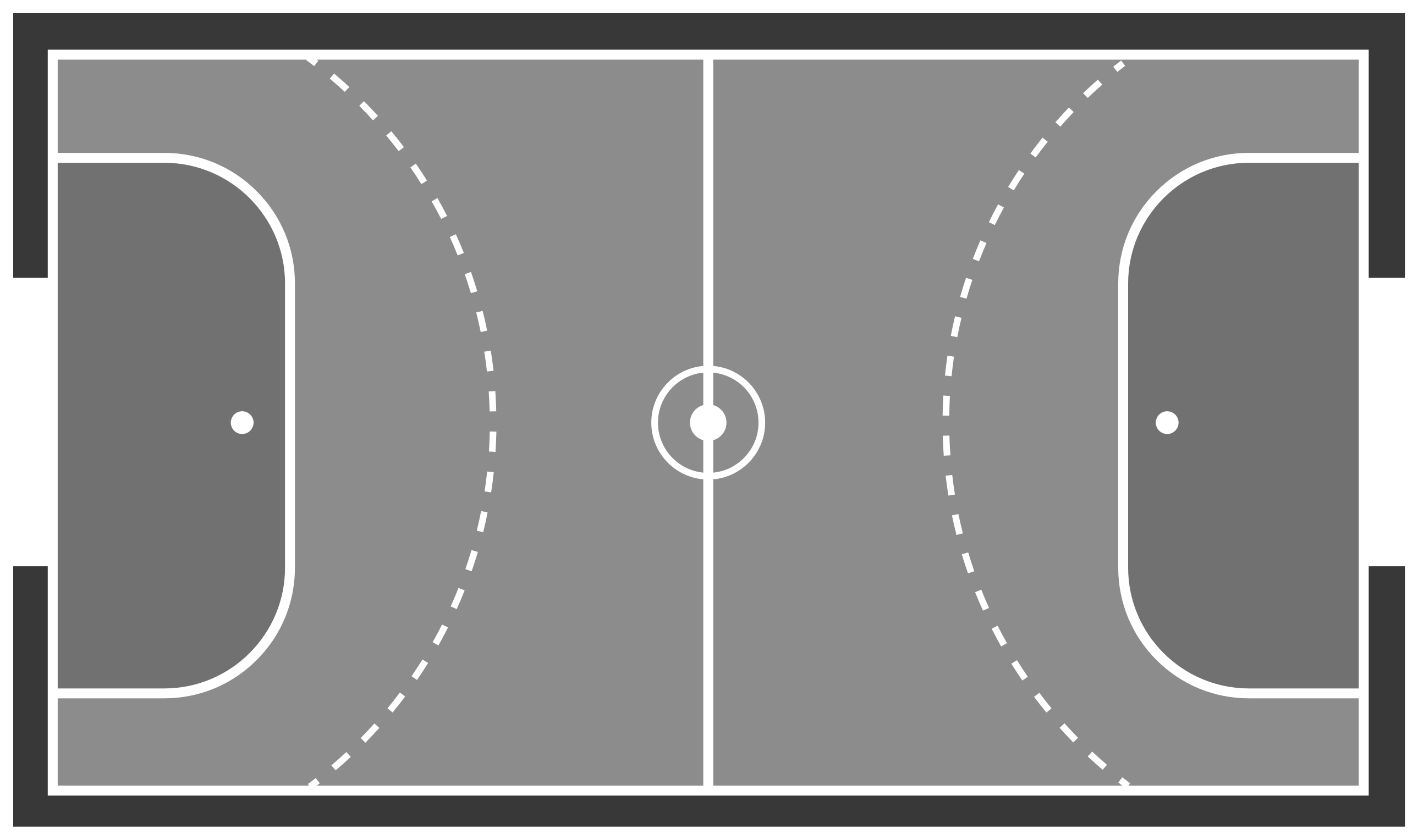 Handball court design gaming vinyl rug - TenStickers