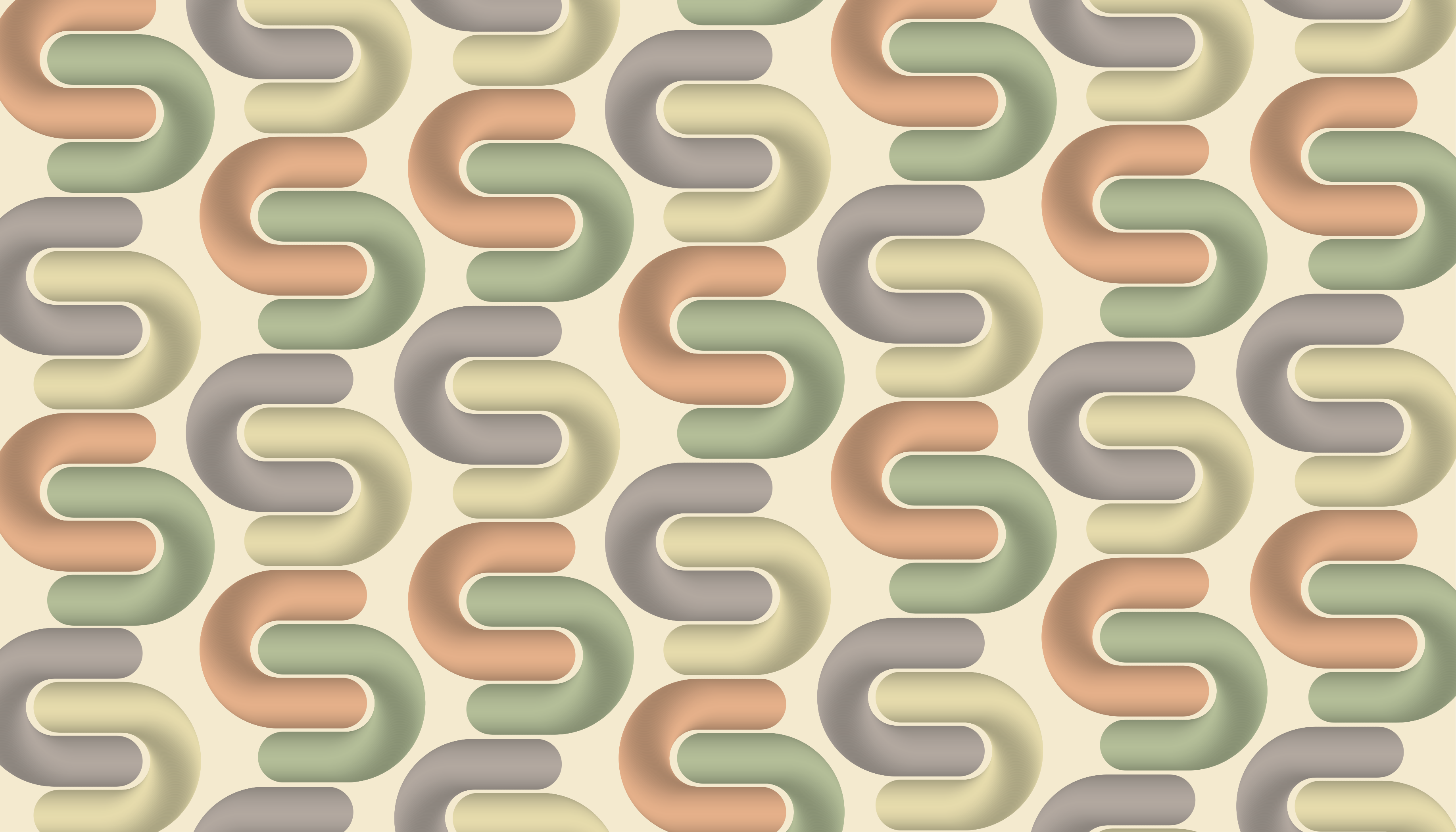 Curved colour patterns living room vinyl rug - TenStickers