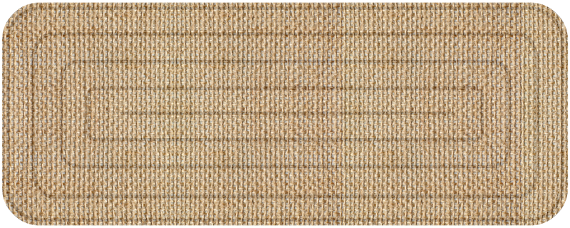 Jute texture rectangle hallway carpet - TenStickers