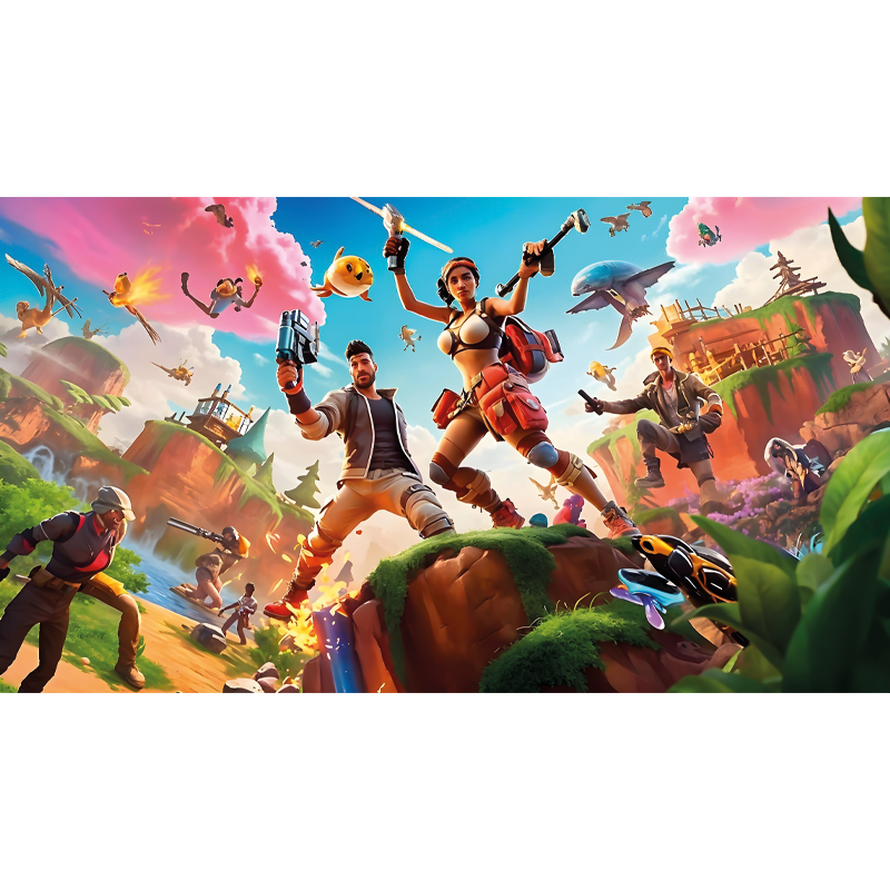 videogame characters bedroom vinyl rug - TenStickers