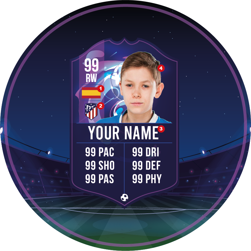 Soccer player card teenage bedroom rug - TenStickers