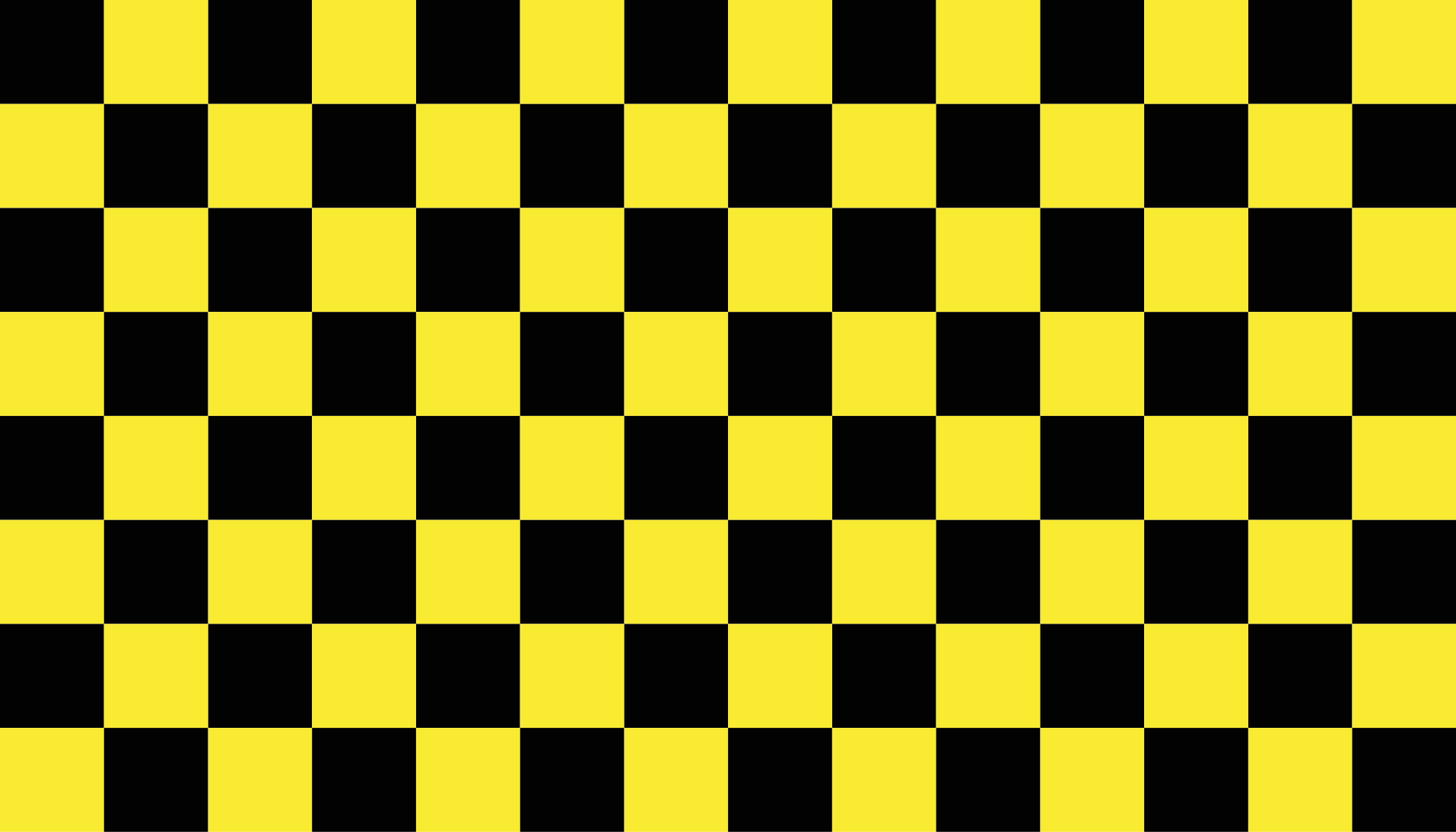 Yellow and black chess board geometric rug - TenStickers