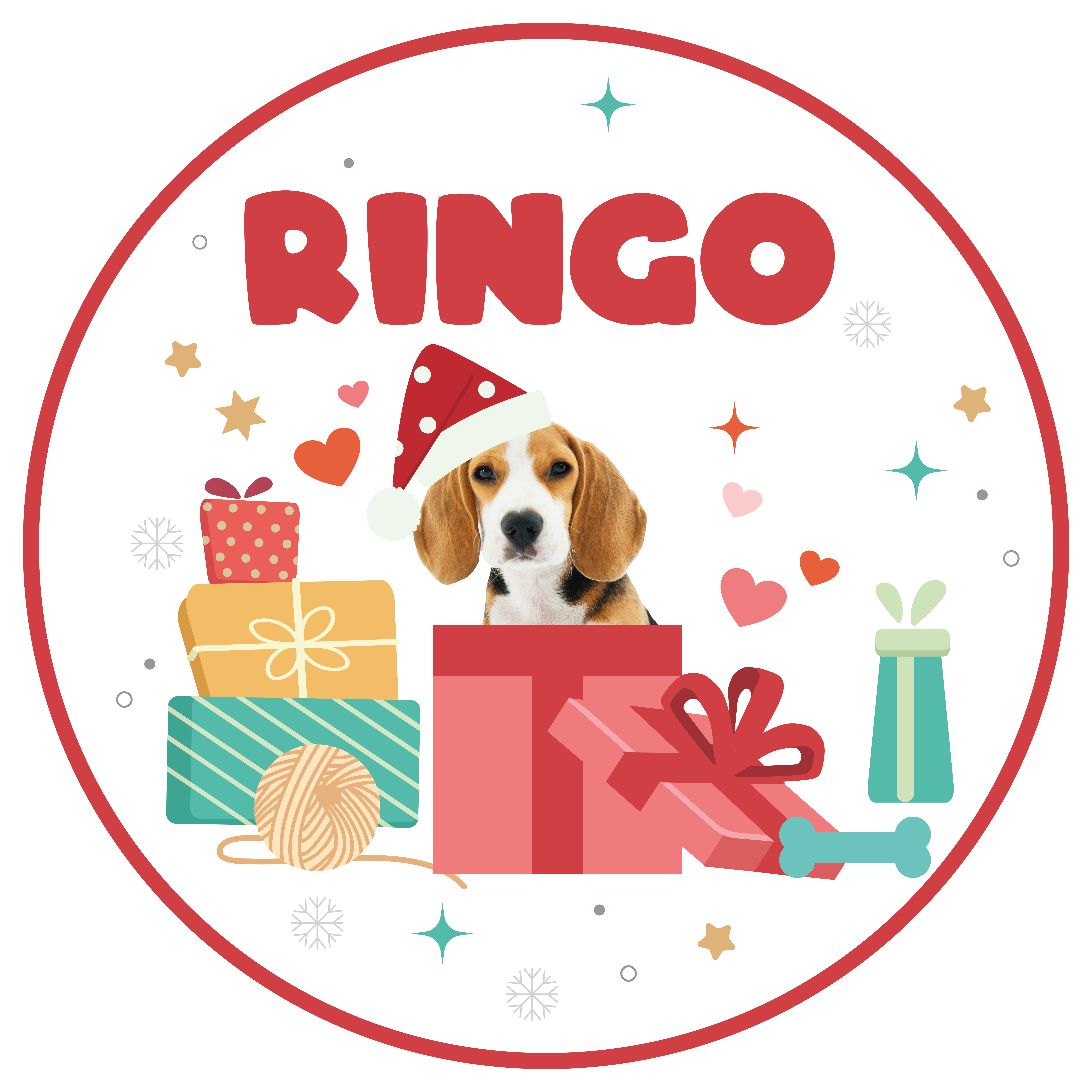Custom pet name Christmas floor rug - TenStickers