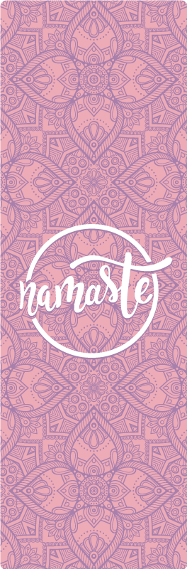 Namaste yoga custom vinyl rug - TenStickers
