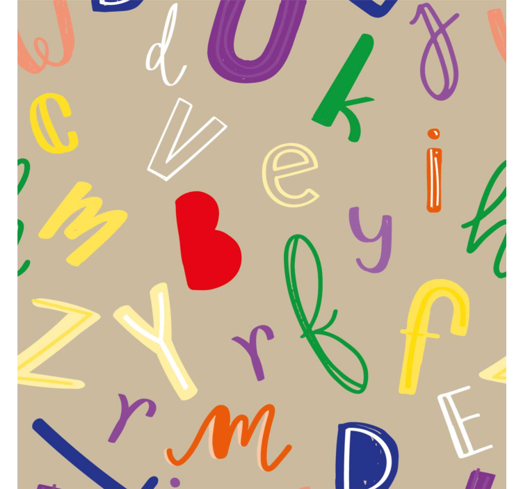Colorful alphabet letter wallpaper - TenStickers