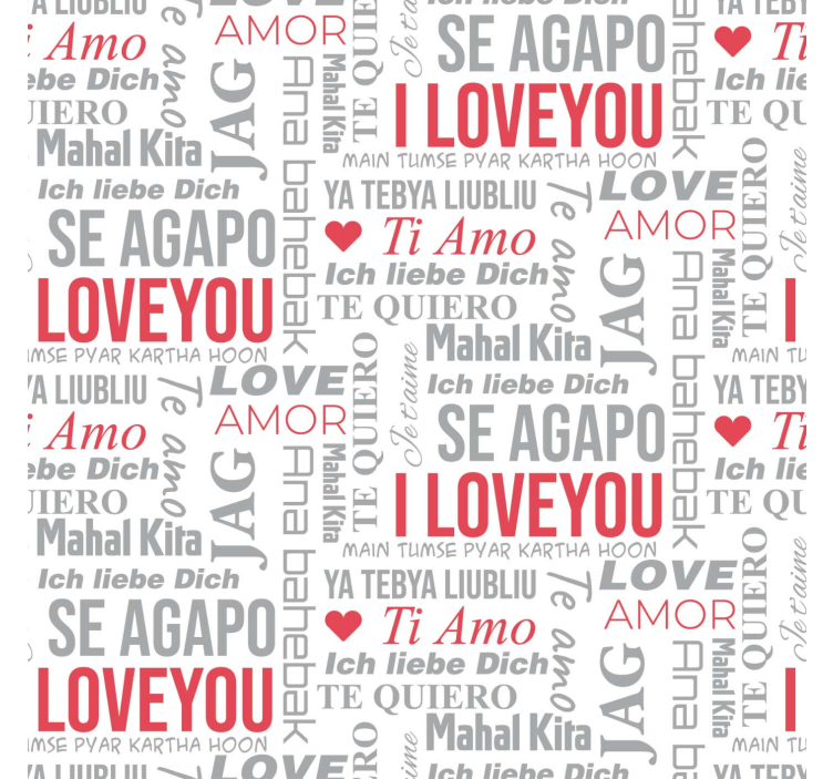 "I love you" different languaes letter wallpaper - TenStickers