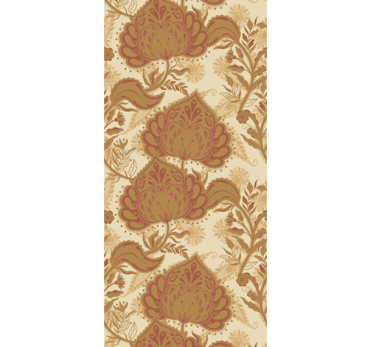 Nature Inspired Design floral ornament wallpaper - TenStickers
