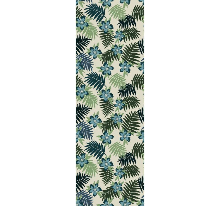 Tropical botanical pattern leaf wallpaper - TenStickers