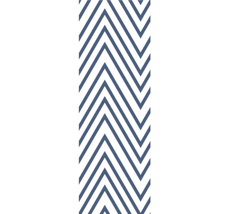 Zigzag blue pattern striped wallpaper - TenStickers