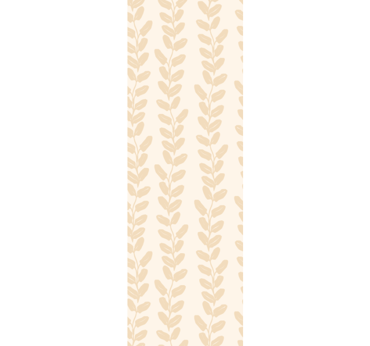 Beige vertical twigs leaf wallpaper - TenStickers