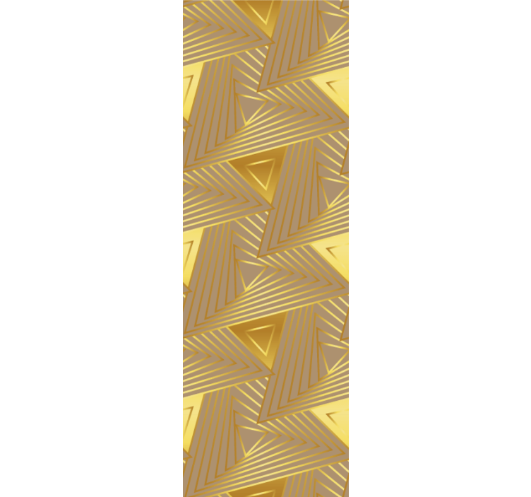 Golden pattern motif triangle wallpaper - TenStickers