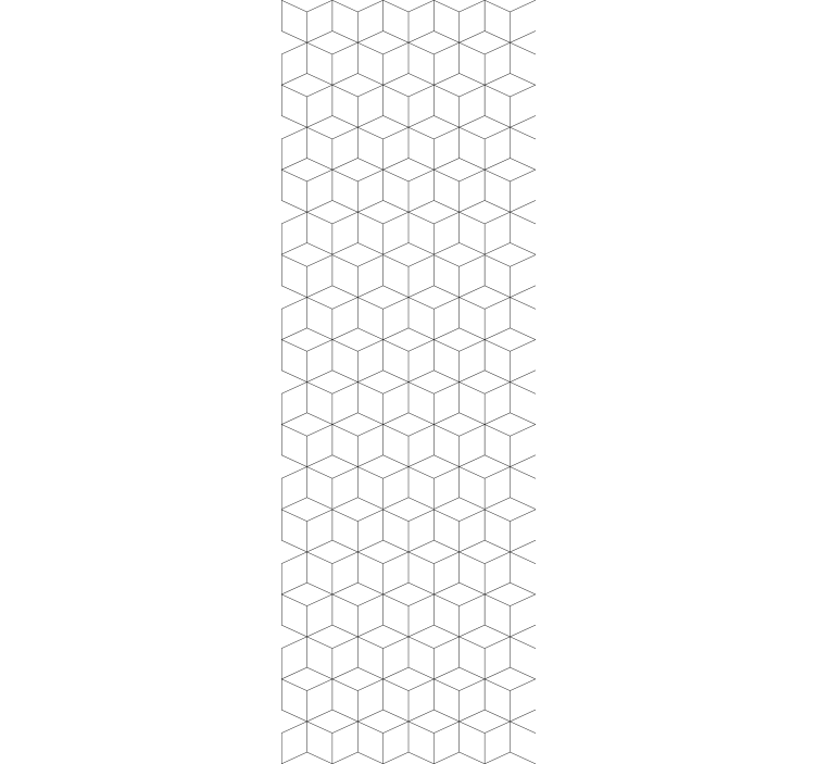 White hexagonal motif geometric wallpaper - TenStickers