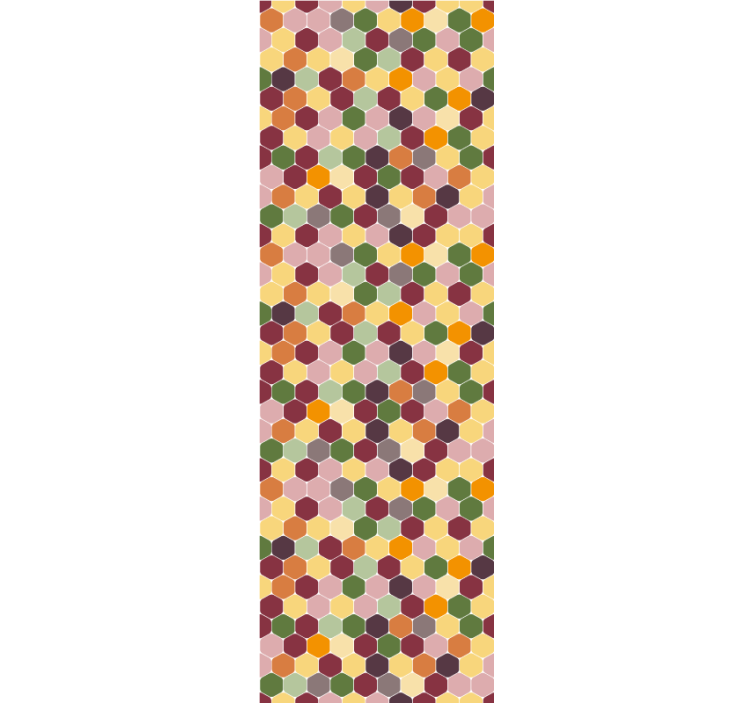 Small colorful hexagons tile wallpaper - TenStickers