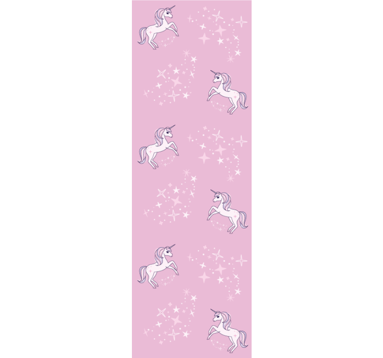 Pink starry unicorns kids wallpaper - TenStickers