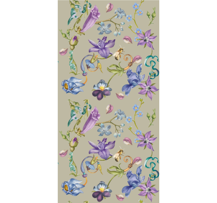 Floral Fantasy Design flower wallpaper - TenStickers
