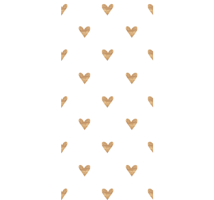 Golden heart with white background kids wallpaper - TenStickers