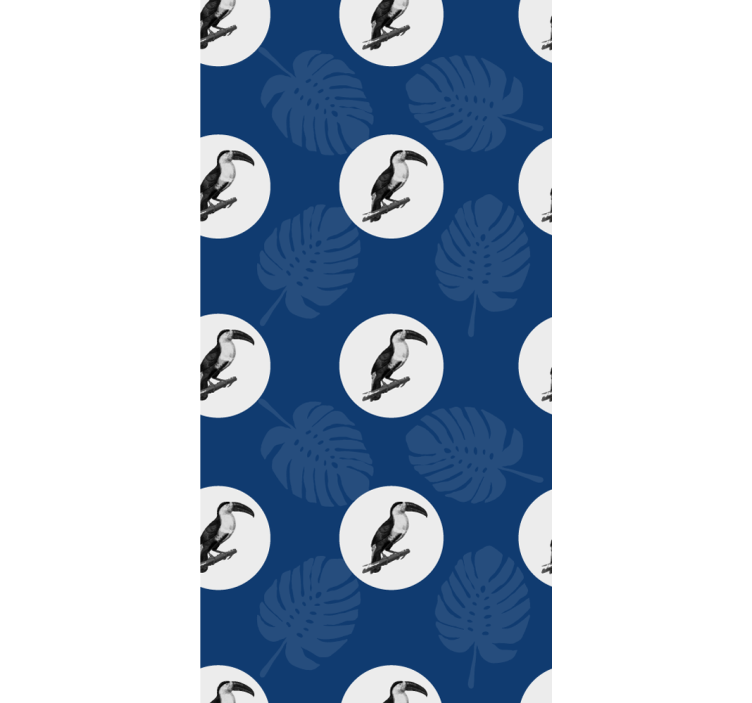 Toucan and leaves birds wallpaper - TenStickers