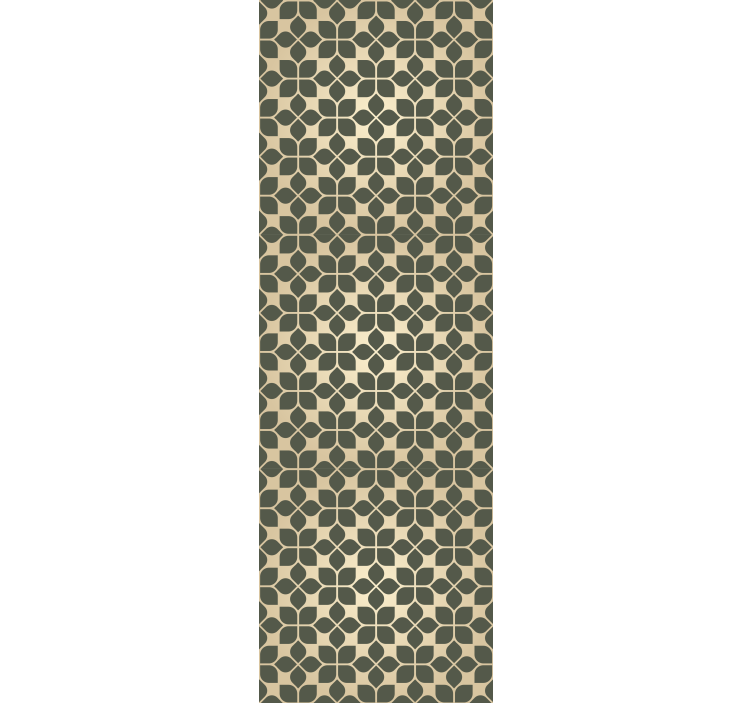 Geometric floral style master bedroom wallpaper - TenStickers