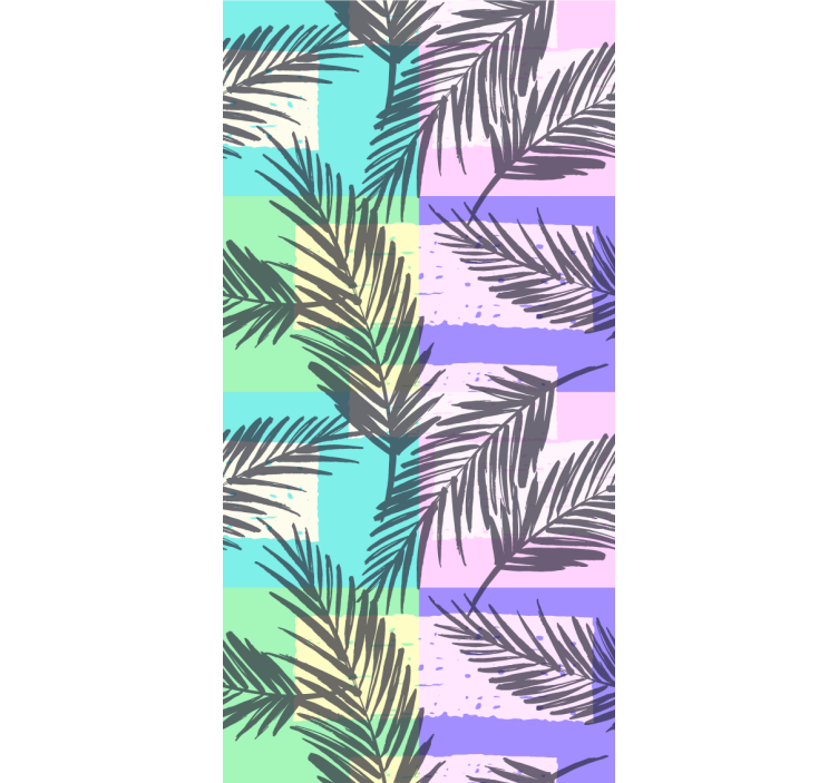 Abstract pastel palm trees jungle wallpaper - TenStickers