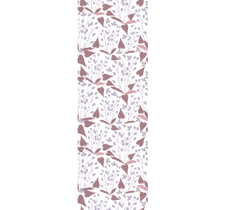 Delicate heart motif leaf wallpaper - TenStickers