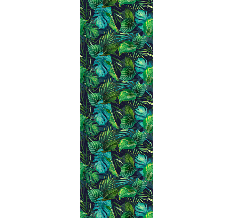 Tropical greenery pattern leaf wallpaper - TenStickers