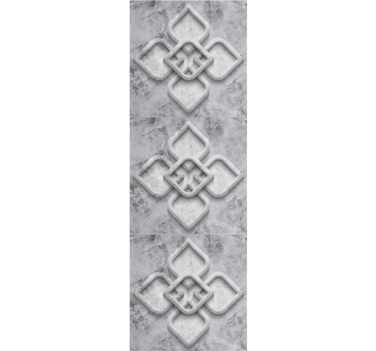 Elegant geometric motif stone wallpaper - TenStickers