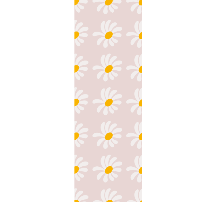 Sweet daisy rows flower wallpaper - TenStickers