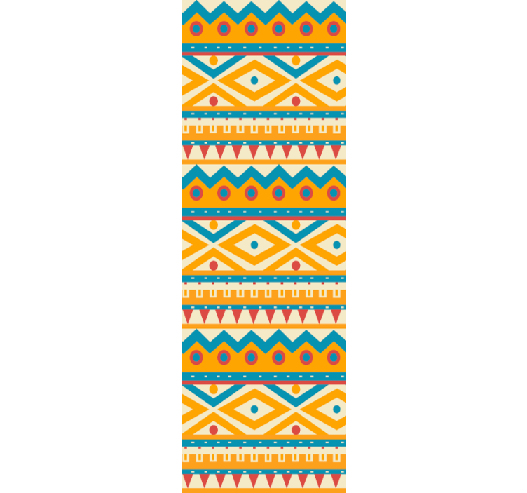 Tribal motif bands horizontal striped wallpaper - TenStickers