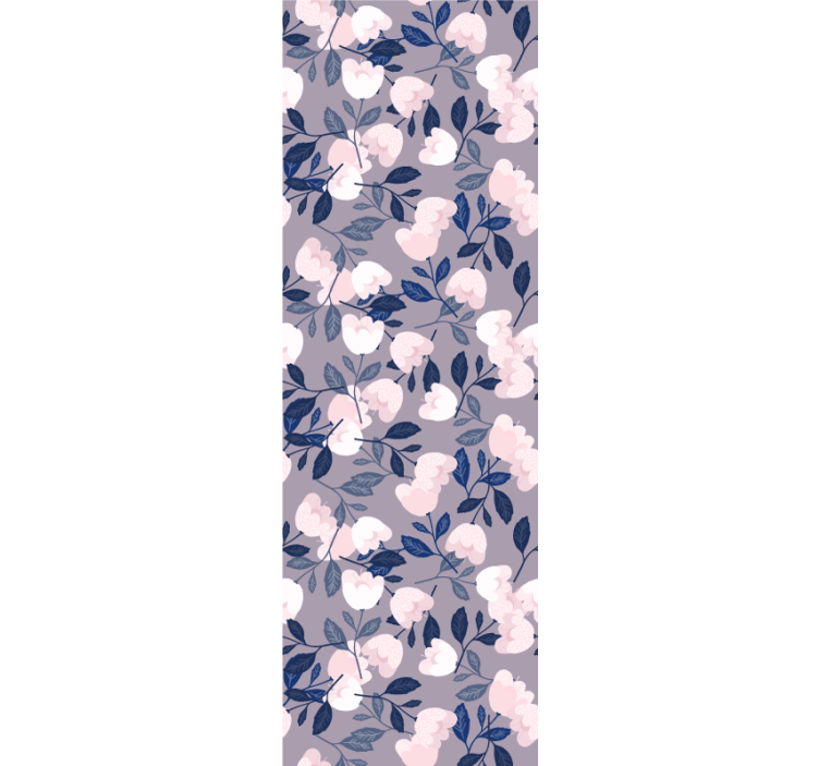 Blossom bloom pattern floral ornament wallpaper - TenStickers