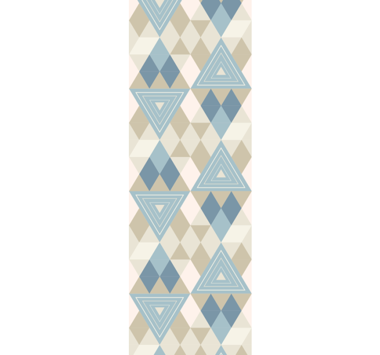 Triangles and Diamonds geometric wallpaper - TenStickers