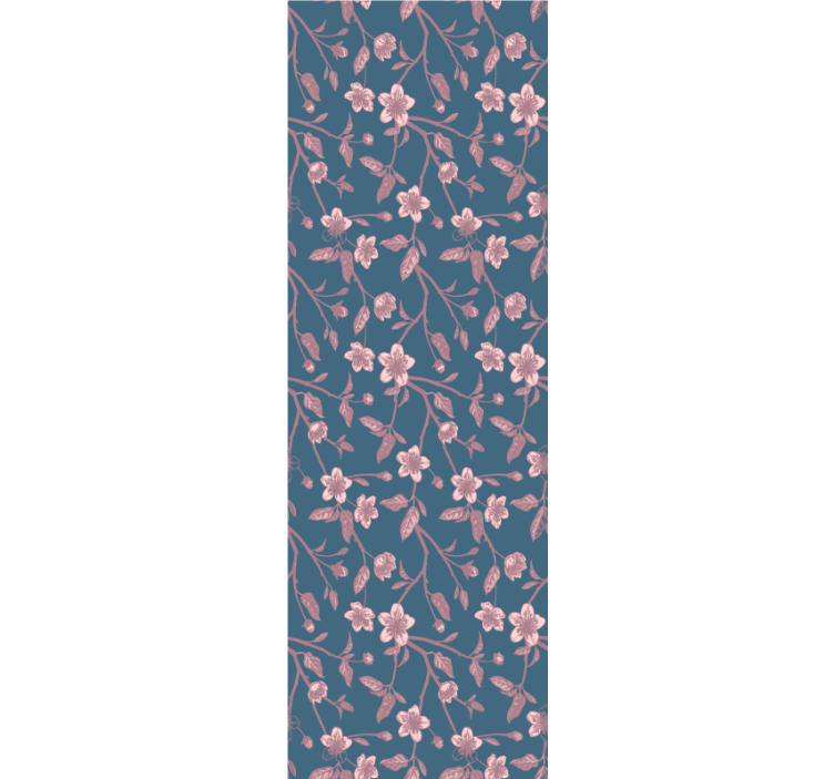 Pink branch blossoms flower wallpaper - TenStickers