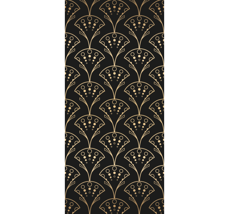 Elegant golden shapes modern wallpaper - TenStickers