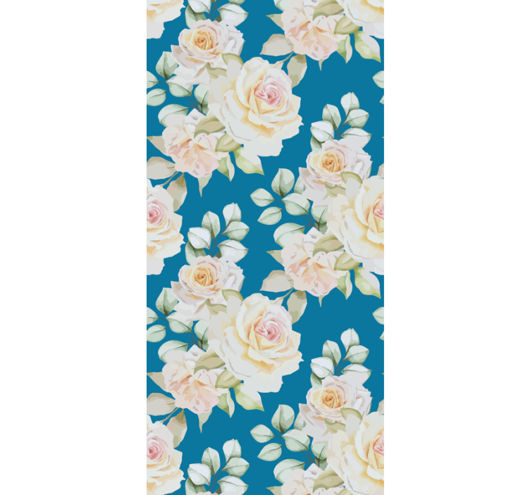 Floral ornament wallpaper elegant floral roses - TenStickers