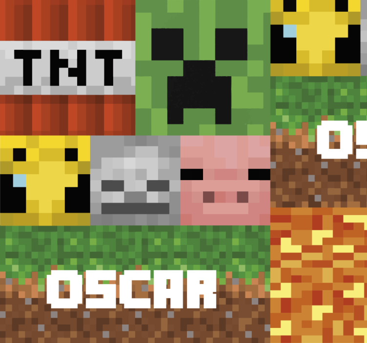 Gaming geometric pattern teenager wallpaper - TenStickers