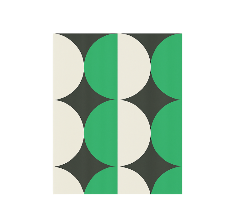 1970's emerald harmony vintage wallpaper - TenStickers