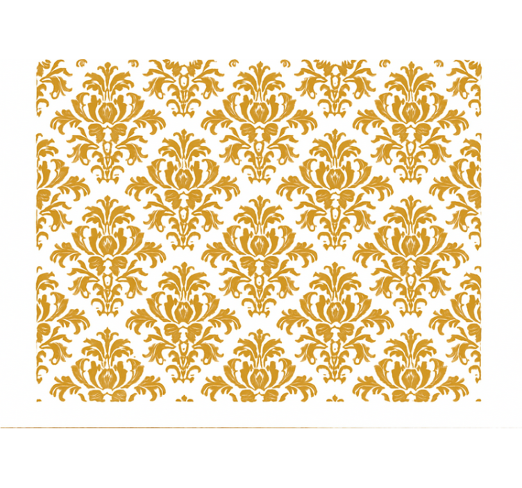 Baroque Damask Pattern entryway wallpaper - TenStickers
