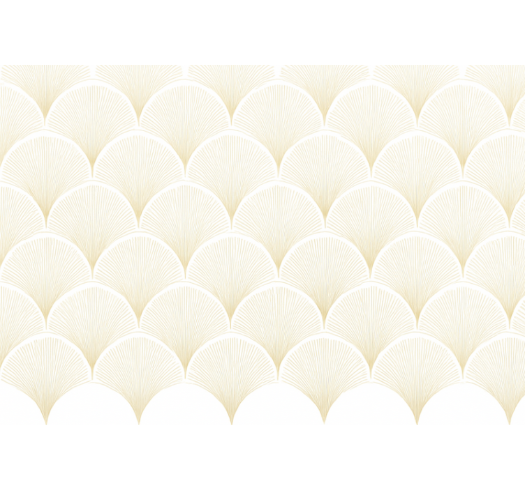 Ginkgo fan pattern home office wallpaper - TenStickers