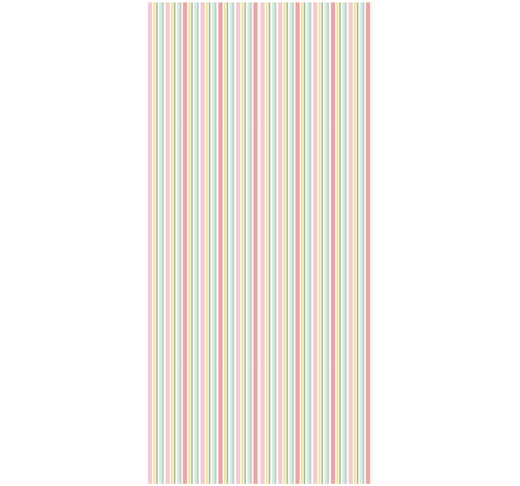 Living room wallpaper horizontal pastel stripes - TenStickers