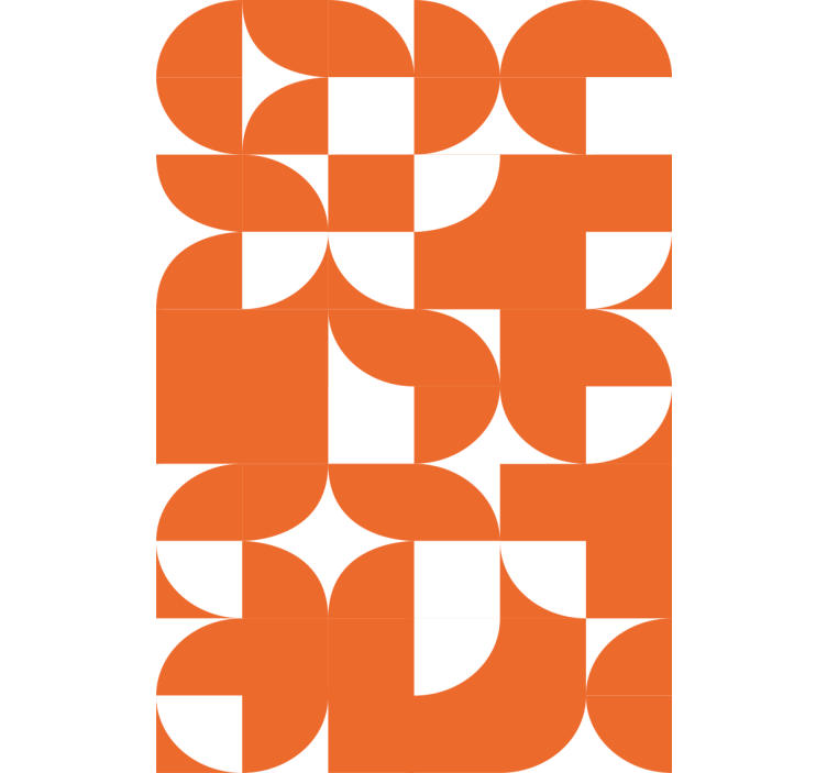 Texture pattern wallpaper orange circle geometric art - TenStickers