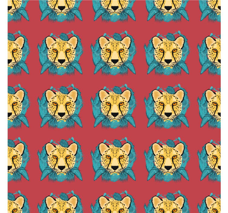 Texture pattern wallpaper oriental leopard design - TenStickers