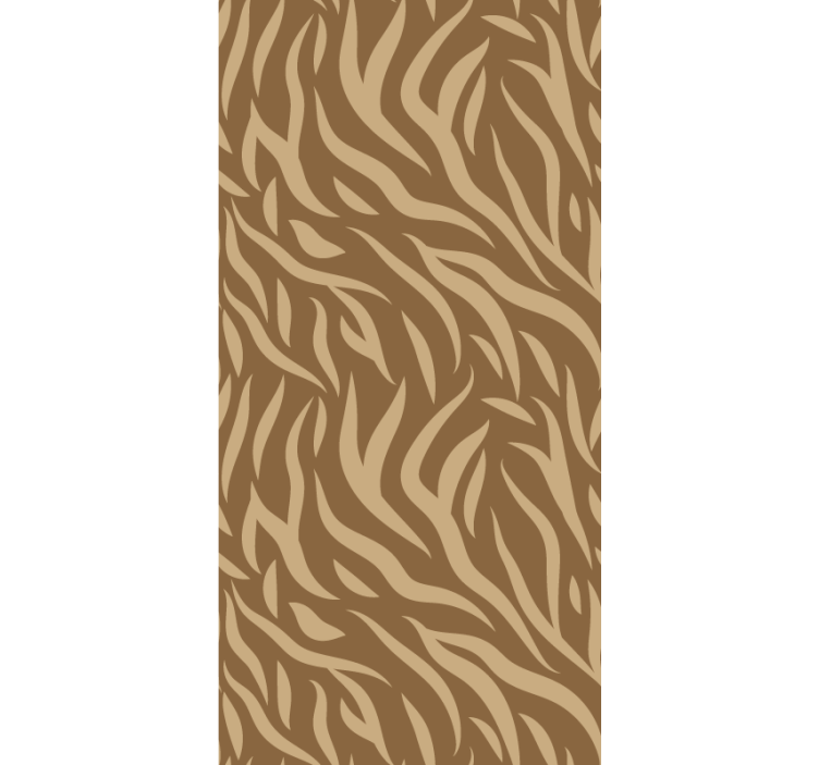 Texture pattern wallpaper brown and beige tiger skin - TenStickers