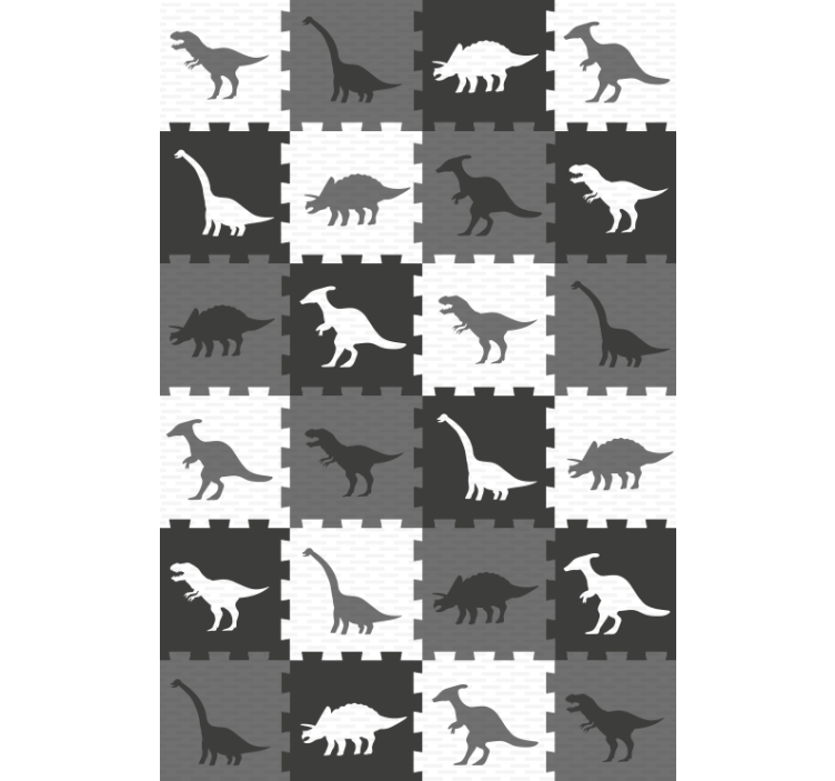 Animal wallpaper gray animal puzzle - TenStickers