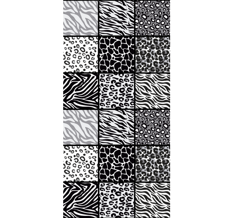 Animal wallpaper with various animal prints - TenStickers