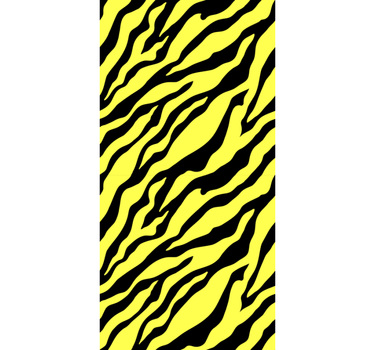 Animal wallpaper yellow zebra design - TenStickers