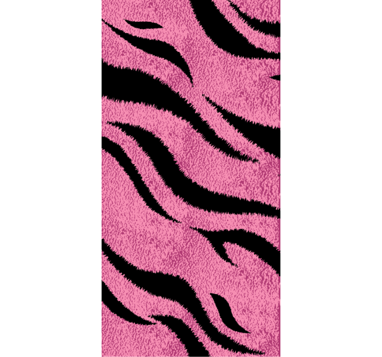 Animal wallpaper pink tiger skin print - TenStickers