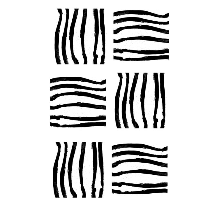 Hallway wallpaper in black and white stripes - TenStickers