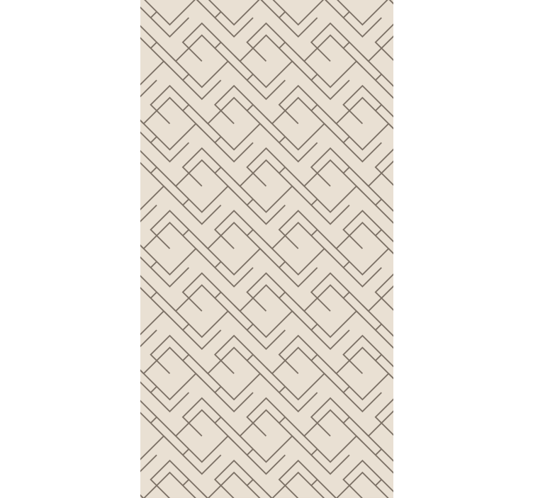 Hallway wallpaper geometric labyrinth pattern - TenStickers