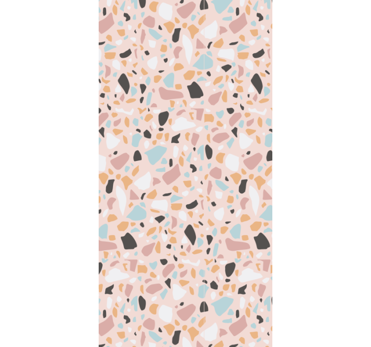 Textured wallpaper in pink and blue terrazzo - TenStickers